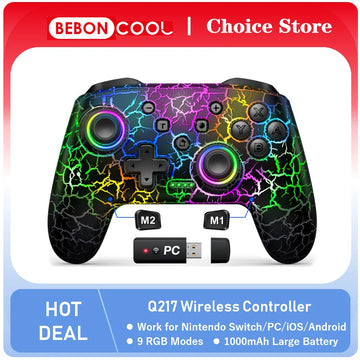 BEBONCOOL Q217 Nintendo/PC/Andriod RGB Wireless Controller