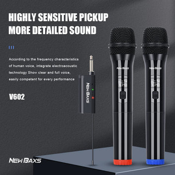 NEW BAXS V601-V602 Dynamic Rechargeable Microphone