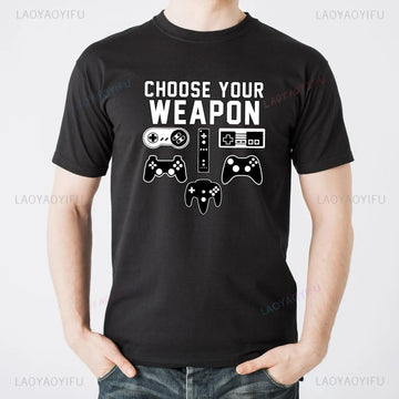 Funny "Choose Your Weapon" Short-Sleeve T-Shirt