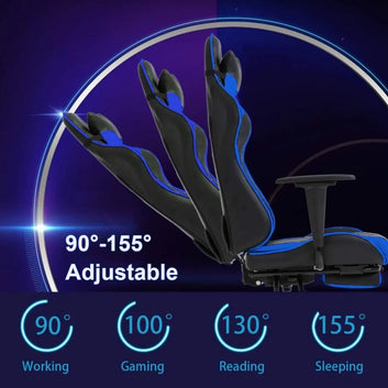 Reclining Gaming Chair with Footrest