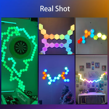 RGB Hexagonal Quantum Wall Lights