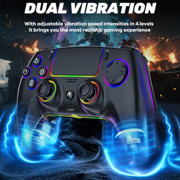 PS5 Wireless Game Controller | Bluetooth Connection | 3.5mm Audio Jack | 6-Axis Gyro + Vibration Feedback | Includes Charging Cable | Plug And Play