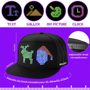Programmable LED Display Hat