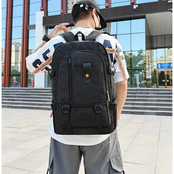 Large-Capacity Canvas Backpack