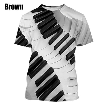 Creative Abstract Piano Short-Sleeve T-Shirt