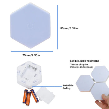 Hexagonal Touch Sensor LED Light