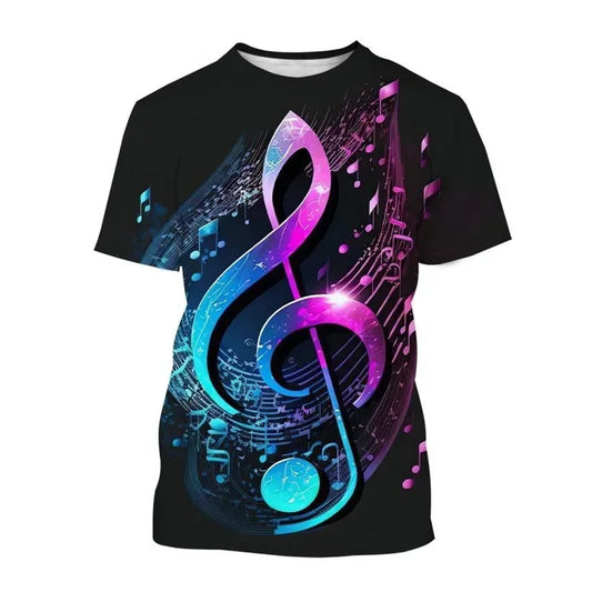 Music Note Graphic Short-Sleeve T-Shirt