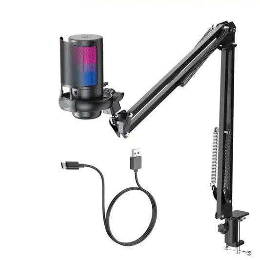 LEEDOAR ME6S Condenser Microphone | Adjustable Boom Arm