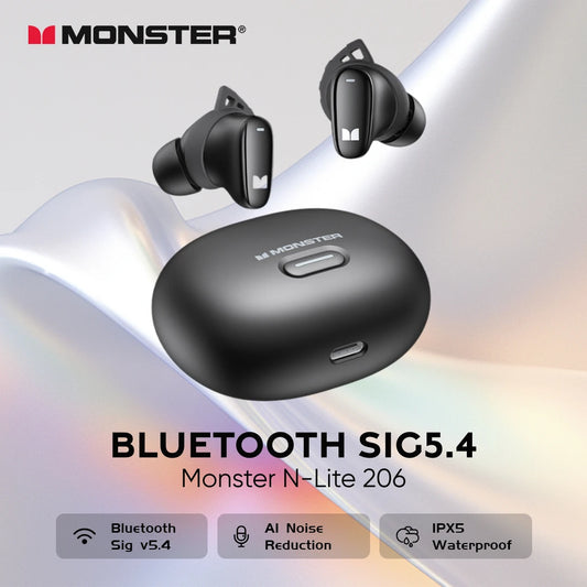 Monster N-Lite 206 Ture Bluetooth Headphones