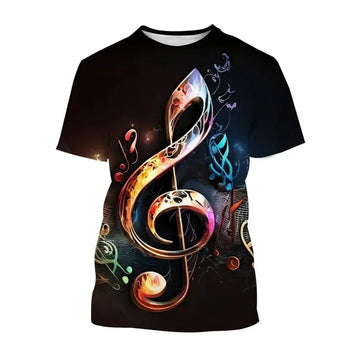 Music Note Graphic Short-Sleeve T-Shirt