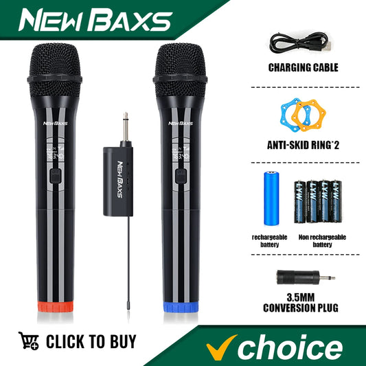 NEW BAXS V601-V602 Dynamic Rechargeable Microphone