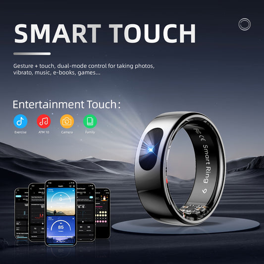Smart Fitness Ring with Charging Case