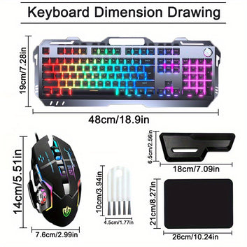 5-in-1 Mechanical Gaming Keyboard & Mouse
