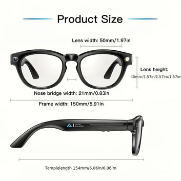 AI Smart Glasses with 4K HD Camera & Real-Time Translation