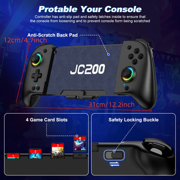 Suitable for Switch/Switch OLED Toggle Controller, Integrated Gamepad Replacement Suitable for Switch Controller with Adjustable TURBO and RGB Lighting Effects