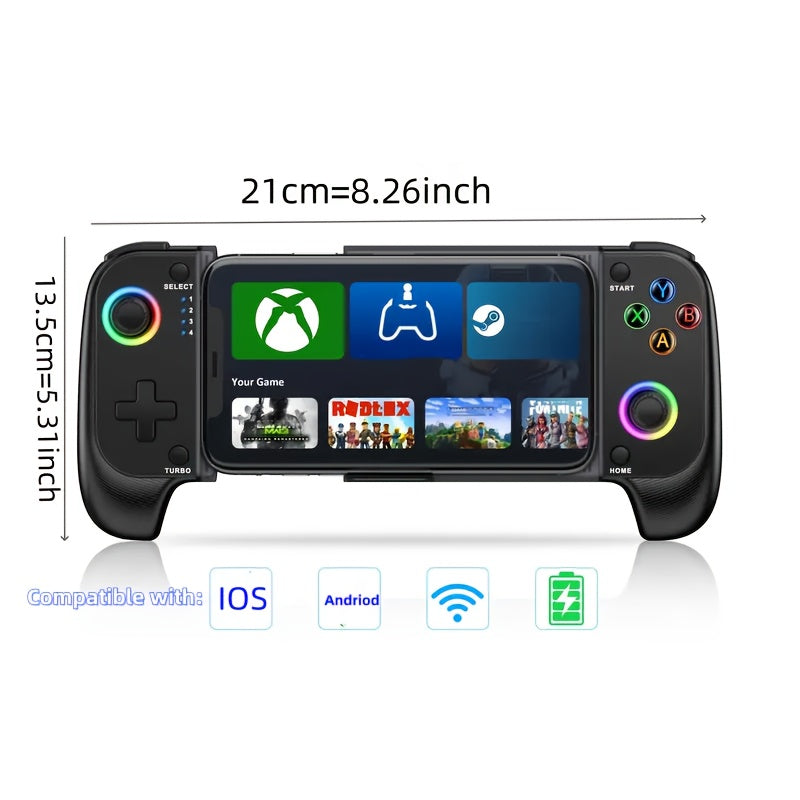 Game Controller Suitable for Switch Mobile Phone AndroidIOS Gamepad Dual Hall Rocker Sixaxis Somatosensory Wireless Controller for Mobile Game Controller Joystick Retractable Gamepad