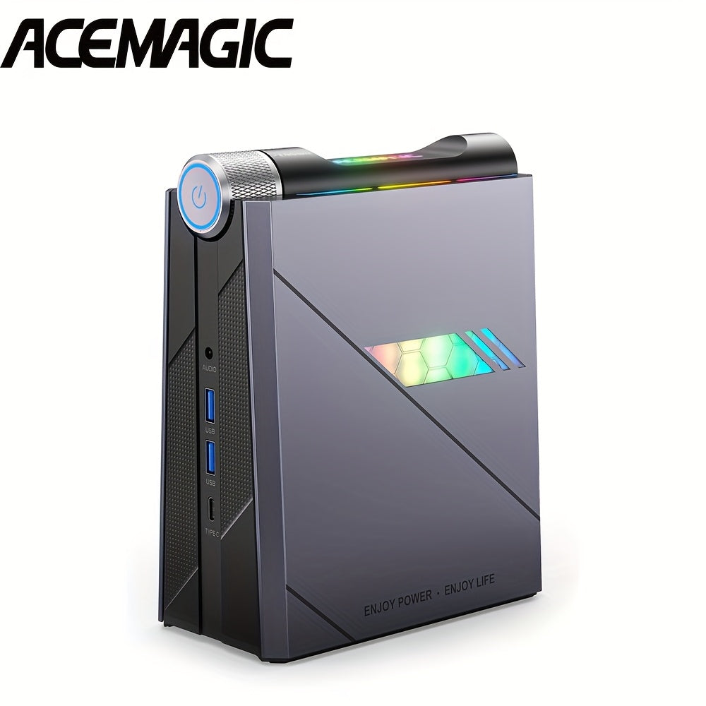 ACEMAGIC AD08 Mini Gaming PC ACEMAGIC AD08 Mini Gaming PC Core i911900H up to 49GHz 32GB DDR4 1TB SSD 24MB Cache WiFi6 MultiMode Dual Fans RGB